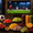 Gulf fruit's fresh juices and premium cut fruits are placed on table and background of watching football match 