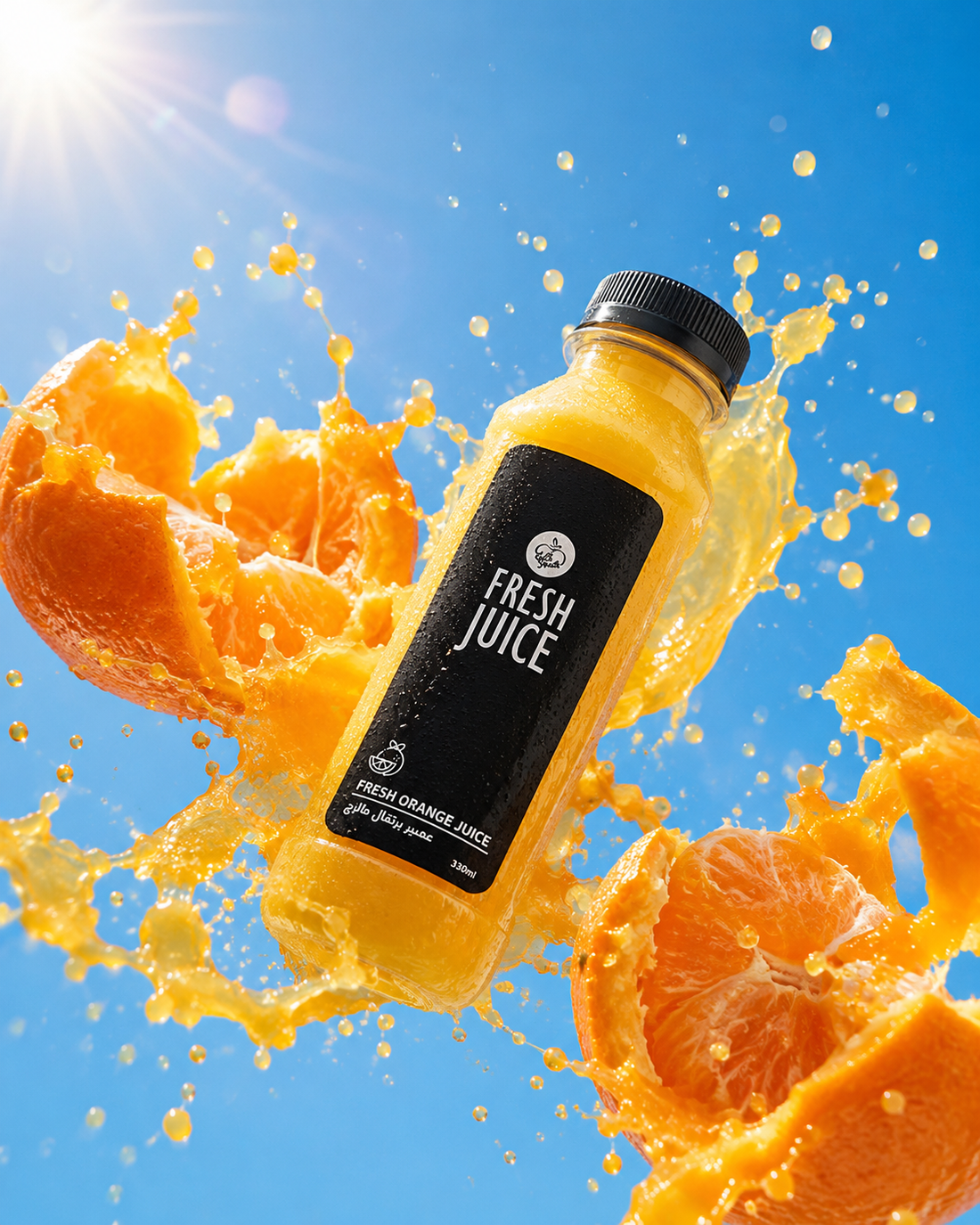 Orange juice and orange from gulf fruits 